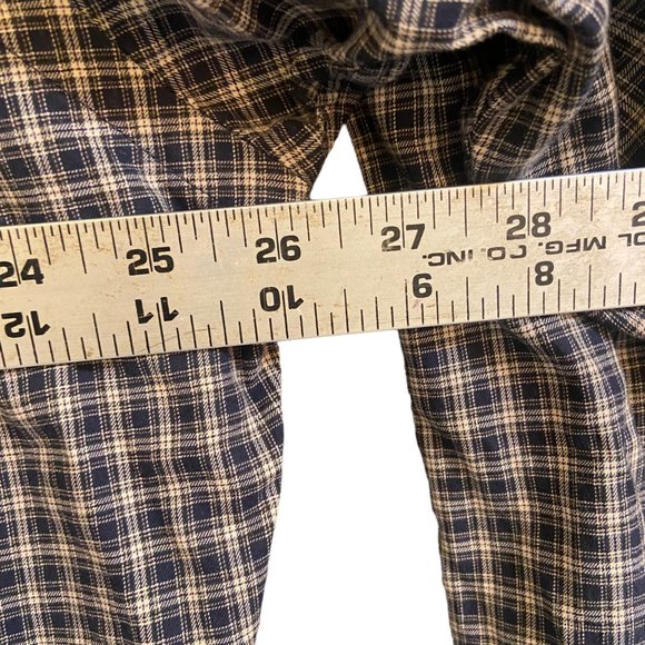 RALPH LAUREN MENS BLUE/BEIGE PLAID CLASSIC FIT COTTON LONG SLEEVE SHIRT SZ LARGE - Picture 7 of 7